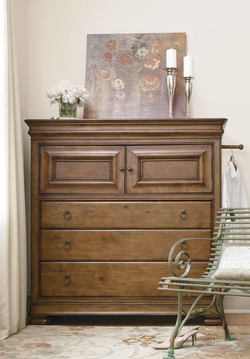 The appearance of New Lou Dressing Chest designed by Universal in the traditional interior design. This brown piece of furniture  was selected by 1StopBedrooms from New Lou Collection to add a touch of cosiness and style into your home. Sku: 71175. Material: Wood. Product Type: Chest. Image1