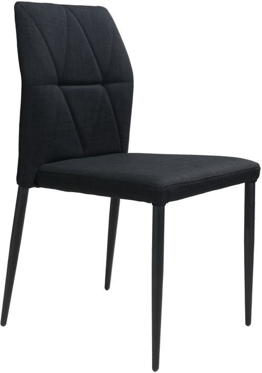 The appearance of Revolution Black Dining Chair Set of 4 designed by Zuo Modern in the modern / contemporary interior design. This black piece of furniture  was selected by 1StopBedrooms from Revolution Collection to add a touch of cosiness and style into your home. Sku: 100761. Material: Fabric. Product Type: Dining Chair. Image1