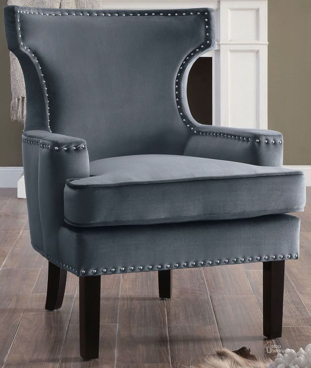 The appearance of Lapis Gray Accent Chair designed by Homelegance in the modern / contemporary interior design. This gray piece of furniture  was selected by 1StopBedrooms from Lapis Collection to add a touch of cosiness and style into your home. Sku: 1190GY-1. Material: Wood. Product Type: Accent Chair.