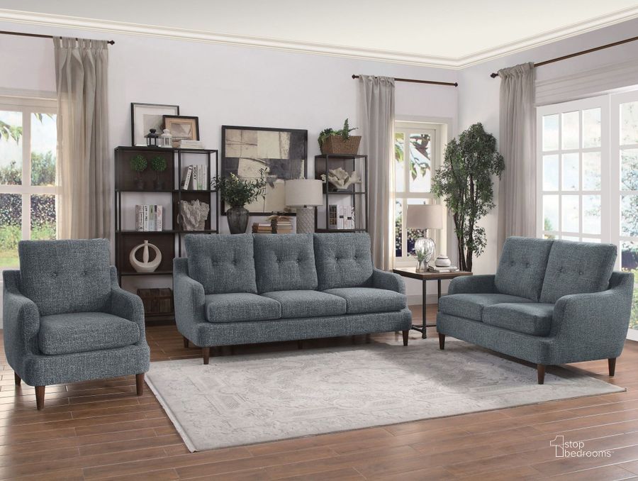 The appearance of Cagle Gray Sofa designed by Homelegance in the modern / contemporary interior design. This gray piece of furniture  was selected by 1StopBedrooms from Cagle Collection to add a touch of cosiness and style into your home. Sku: 1219GY-3. Product Type: Sofa.