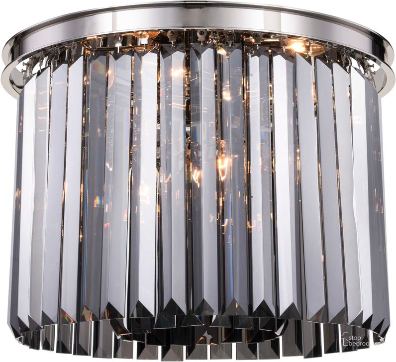 The appearance of Sydney 20 Polished nickel 6 Light Flush Mount With Silver Royal Cut Crystal Trim designed by Elegant Lighting in the modern / contemporary interior design. This silver piece of furniture  was selected by 1StopBedrooms from Sydney Collection to add a touch of cosiness and style into your home. Sku: 1238F20PN-SS/RC. Material: Steel. Product Type: Flush Mount.