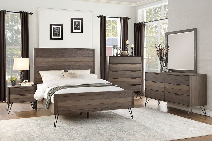The appearance of Urbanite 3-Tone Gray Panel Bedroom Set designed by Homelegance in the rustic / southwestern interior design. This brown piece of furniture  was selected by 1StopBedrooms from Urbanite Collection to add a touch of cosiness and style into your home. Sku: 1604-1;1604-2;1604-3;1604-4. Bed Type: Panel Bed. Material: Wood. Product Type: Panel Bed. Bed Size: Queen. Image1
