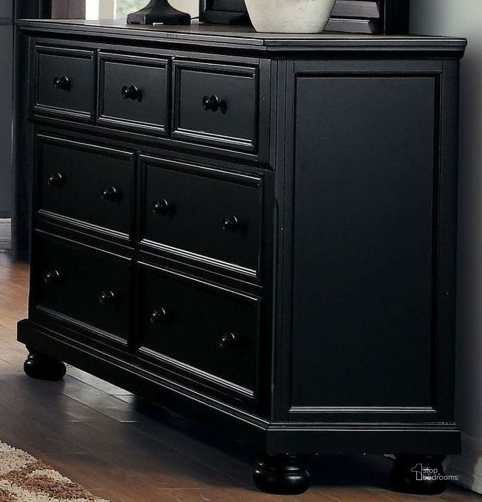 The appearance of Laurelin Black Dresser designed by Homelegance in the transitional interior design. This black piece of furniture  was selected by 1StopBedrooms from Laurelin Collection to add a touch of cosiness and style into your home. Sku: 1714BK-5. Material: Wood. Product Type: Dresser. Image1