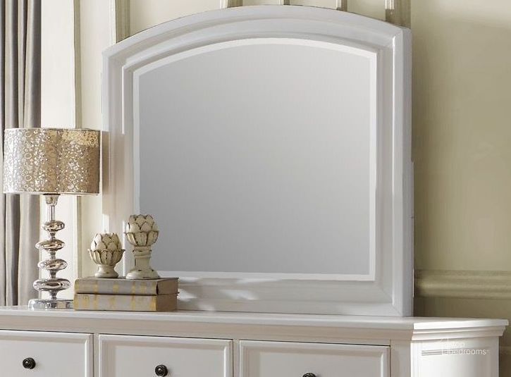 The appearance of Laurelin White Mirror designed by Homelegance in the transitional interior design. This white piece of furniture  was selected by 1StopBedrooms from Laurelin Collection to add a touch of cosiness and style into your home. Sku: 1714W-6. Material: Wood. Product Type: Dresser Mirror. Image1