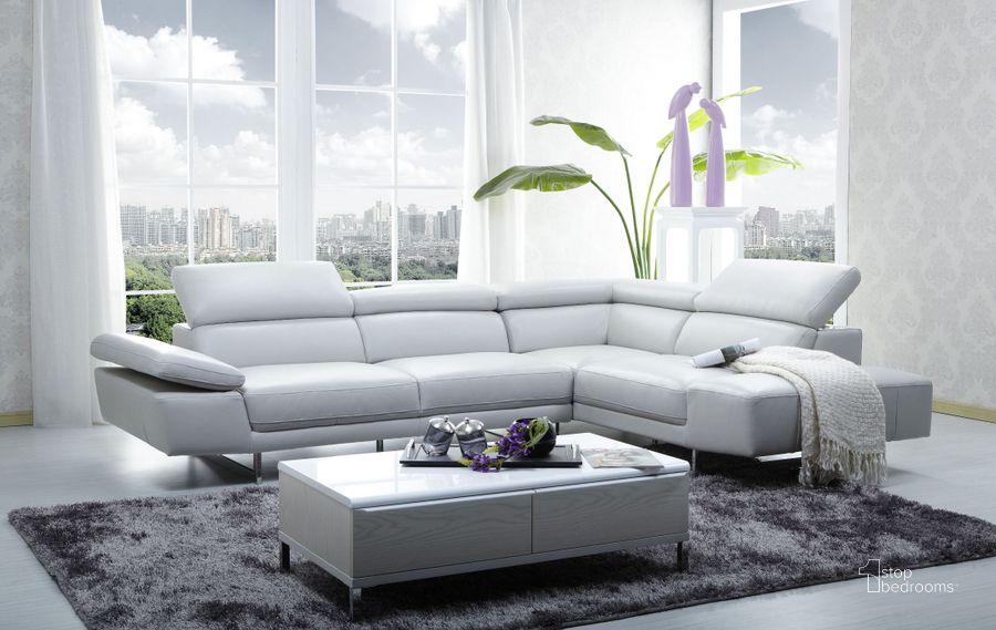 The appearance of 1717 Italian Leather RAF Sectional designed by J&M in the modern / contemporary interior design. This off white piece of furniture  was selected by 1StopBedrooms from Living Room Collection to add a touch of cosiness and style into your home. Sku: 178571-RHFC. Material: Leather. Product Type: Sectional. Layout: L-Shape. Orientation: RAF.