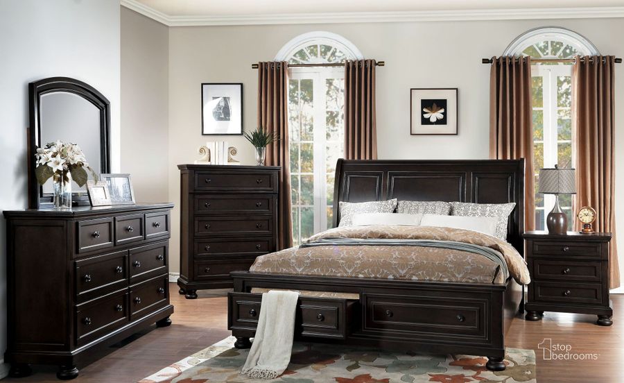 The appearance of Begonia Storage Platform Bedroom Set designed by Homelegance in the transitional interior design. This brown piece of furniture  was selected by 1StopBedrooms from Begonia Collection to add a touch of cosiness and style into your home. Sku: 1718GY-1;1718GY-2;1718GY-3;1718GY-4. Bed Type: Storage Bed. Material: Wood. Product Type: Storage Bed. Bed Size: Queen. Image1