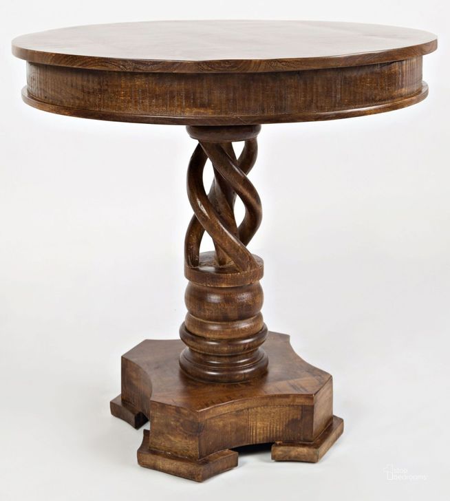 The appearance of Global Archive Brown Hand Carved Pedestal Table designed by Jofran in the traditional interior design. This brown piece of furniture  was selected by 1StopBedrooms from Global Archive Collection to add a touch of cosiness and style into your home. Sku: 1730-58. Table Top Shape: Round. Material: Wood. Product Type: Pedestal Table. Image1