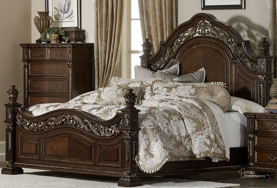 The appearance of Catalonia Cherry Queen Panel Bed designed by Homelegance in the transitional interior design. This brown piece of furniture  was selected by 1StopBedrooms from Catalonia Collection to add a touch of cosiness and style into your home. Sku: 1824-1;1824-2;1824-3;1824-1P;1824-2P. Bed Type: Panel Bed. Material: Wood. Product Type: Panel Bed. Bed Size: Queen. Image1