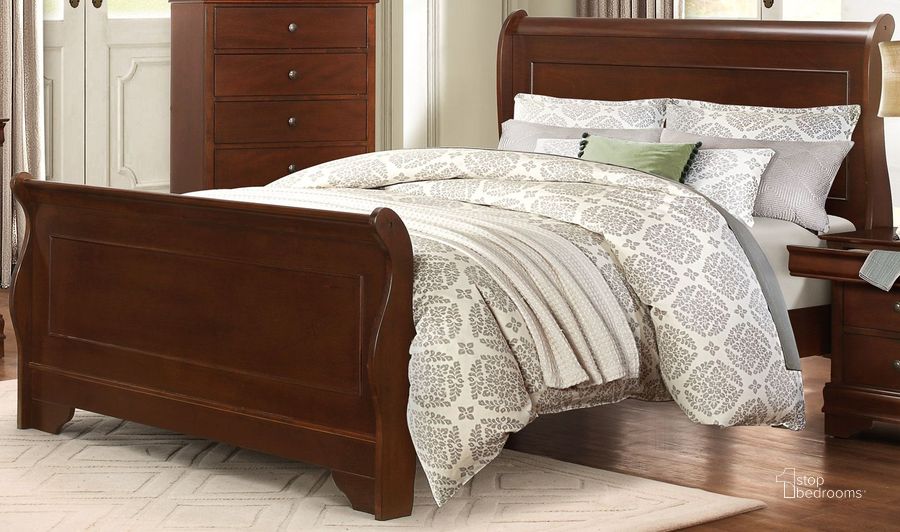 The appearance of Abbeville Brown Full Panel Bed designed by Homelegance in the modern / contemporary interior design. This brown piece of furniture  was selected by 1StopBedrooms from Abbeville Collection to add a touch of cosiness and style into your home. Sku: 1856F-1;1856F-3. Bed Type: Sleigh Bed. Material: Wood. Product Type: Sleigh Bed. Bed Size: Full. Image1