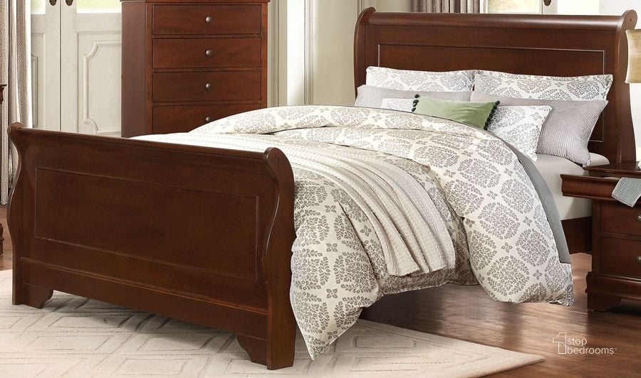 The appearance of Abbeville Brown King Panel Bed designed by Homelegance in the modern / contemporary interior design. This brown piece of furniture  was selected by 1StopBedrooms from Abbeville Collection to add a touch of cosiness and style into your home. Sku: 1856K-1EK;1856K-3EK. Bed Type: Sleigh Bed. Material: Wood. Product Type: Sleigh Bed. Bed Size: King. Image1