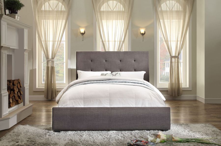 The appearance of Cadmus Dark Grey Fabric King Bed designed by Homelegance in the modern / contemporary interior design. This gray piece of furniture  was selected by 1StopBedrooms from Cadmus Collection to add a touch of cosiness and style into your home. Sku: 1890KN-1EK;1890KN-3EK;1890KN-2EK. Bed Type: Platform Bed. Material: Fabric. Product Type: Platform Bed. Bed Size: King. Image1