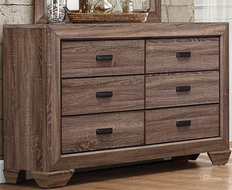 The appearance of Beechnut Brown Dresser designed by Homelegance in the modern / contemporary interior design. This brown piece of furniture  was selected by 1StopBedrooms from Beechnut Collection to add a touch of cosiness and style into your home. Sku: 1904-5. Material: Wood. Product Type: Dresser. Image1