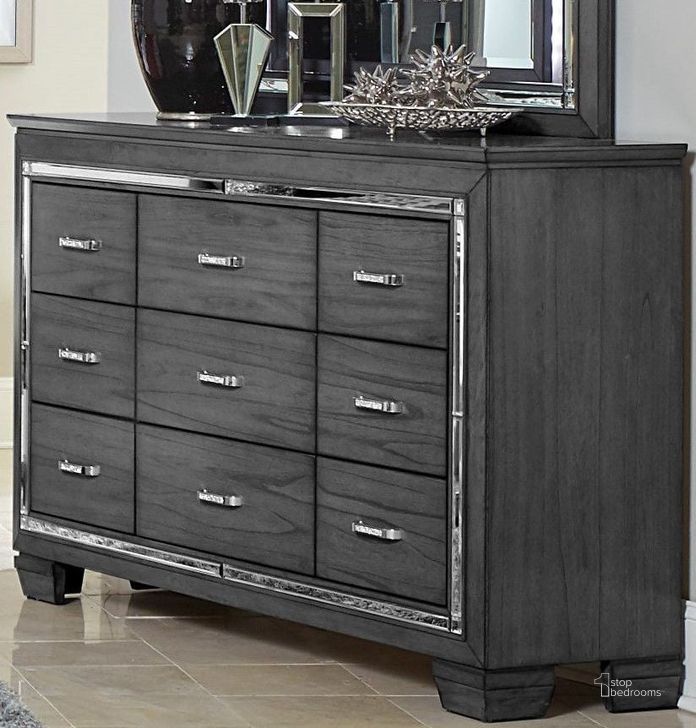 The appearance of Port Maitland Gray Dresser designed by Off 5th Home in the modern / contemporary interior design. This gray piece of furniture  was selected by 1StopBedrooms from Port Maitland Collection to add a touch of cosiness and style into your home. Sku: 1916GY-5. Material: Wood. Product Type: Dresser.