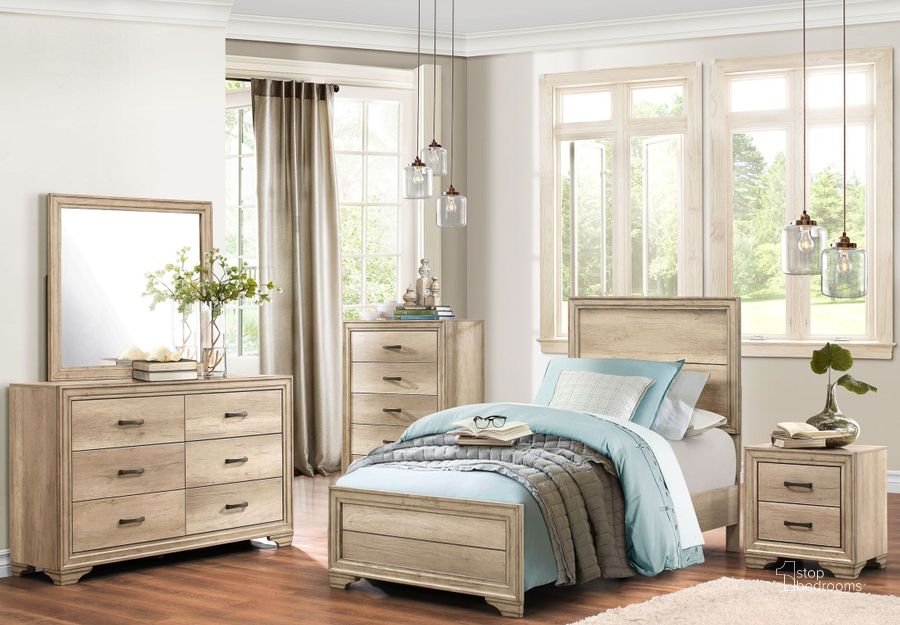 The appearance of Lonan Rustic Youth Panel Bedroom Set designed by Homelegance in the rustic / southwestern interior design. This brown piece of furniture  was selected by 1StopBedrooms from Lonan Collection to add a touch of cosiness and style into your home. Sku: 1955T-1;1955T-3;1955-4. Bed Type: Panel Bed. Material: Wood. Product Type: Panel Bed. Bed Size: Twin. Image1