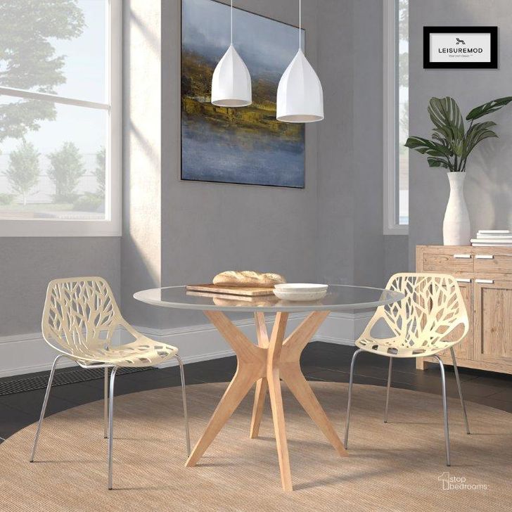 The appearance of 2 LeisureMod Asbury Cream Chromed Legs Dining Chairs designed by LeisureMod in the modern / contemporary interior design. This cream piece of furniture  was selected by 1StopBedrooms from Asbury Collection to add a touch of cosiness and style into your home. Sku: AC16CR2. Material: Polypropylene. Product Type: Dining Chair. Image1