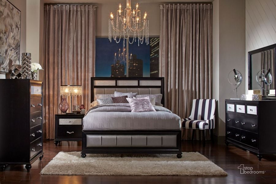 The appearance of Barzini Black Platform Bedroom Set designed by Coaster in the modern / contemporary interior design. This black piece of furniture  was selected by 1StopBedrooms from Barzini Collection to add a touch of cosiness and style into your home. Sku: 200891QB1;200891QB2;200892. Bed Type: Platform Bed. Material: Wood. Product Type: Platform Bed. Bed Size: Queen. Image1