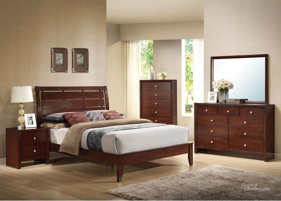 The appearance of Acme Ilana Slat Design Headboard Platform Bedroom Set in Black designed by ACME in the transitional interior design. This brown piece of furniture  was selected by 1StopBedrooms from Ilana Collection to add a touch of cosiness and style into your home. Sku: 20400Q-HF;20401Q-R;20403. Bed Type: Panel Bed. Material: Wood. Product Type: Panel Bed. Bed Size: Queen. Image1