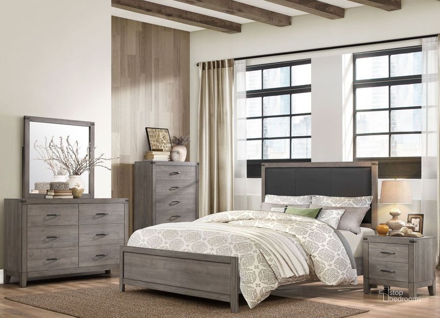 The appearance of Woodrow Black Upholstered Panel Bedroom Set designed by Homelegance in the transitional interior design. This brown piece of furniture  was selected by 1StopBedrooms from Woodrow Collection to add a touch of cosiness and style into your home. Sku: 2042-1;2042-3;2042-4. Bed Type: Panel Bed. Material: Wood. Product Type: Panel Bed. Bed Size: Queen. Image1