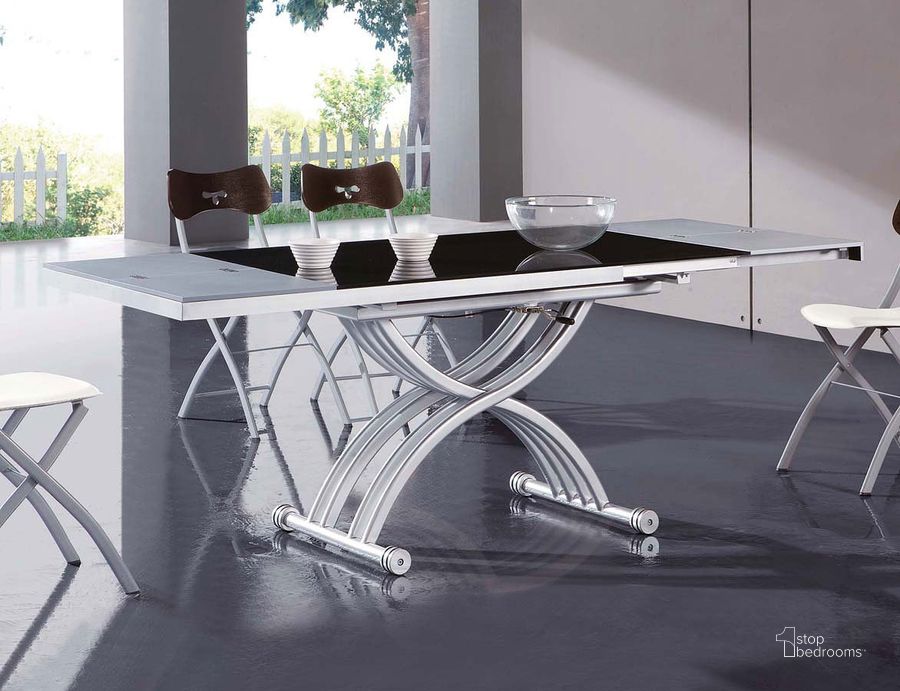 The appearance of 2109 Foldable Dining Table designed by ESF in the modern / contemporary interior design. This silver piece of furniture  was selected by 1StopBedrooms from 2109 Collection to add a touch of cosiness and style into your home. Sku: 2109DININGTABLE. Table Base Style: Pedestal. Product Type: Dining Table. Table Top Shape: Rectangular. Size: 50". Image1