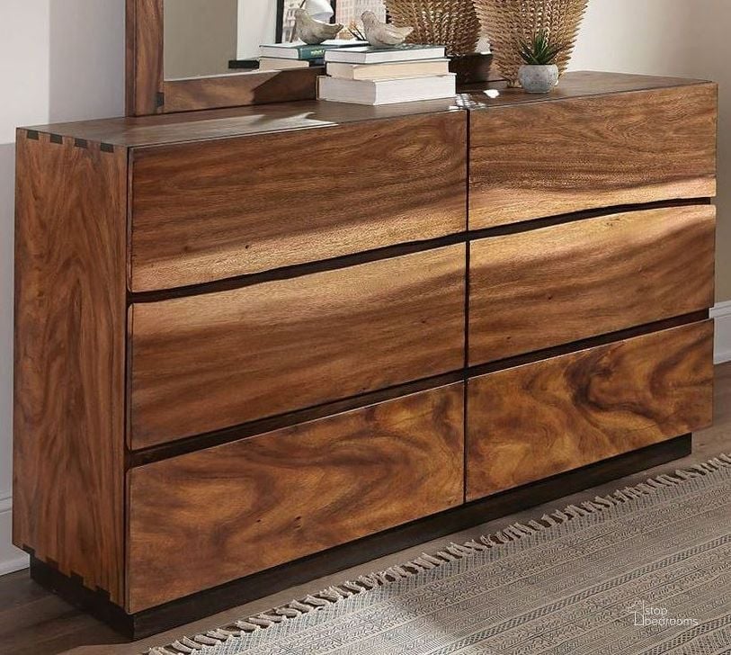The appearance of Winslow Smoky Walnut And Coffee Bean Dresser designed by Coaster in the modern / contemporary interior design. This walnut piece of furniture  was selected by 1StopBedrooms from Winslow Collection to add a touch of cosiness and style into your home. Sku: 223253. Material: Wood. Product Type: Dresser. Image1
