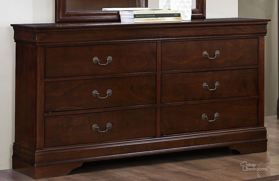 The appearance of Mayville Dresser designed by Homelegance in the traditional interior design. This brown piece of furniture  was selected by 1StopBedrooms from Mayville Collection to add a touch of cosiness and style into your home. Sku: 2147-5. Material: Wood. Product Type: Dresser. Image1