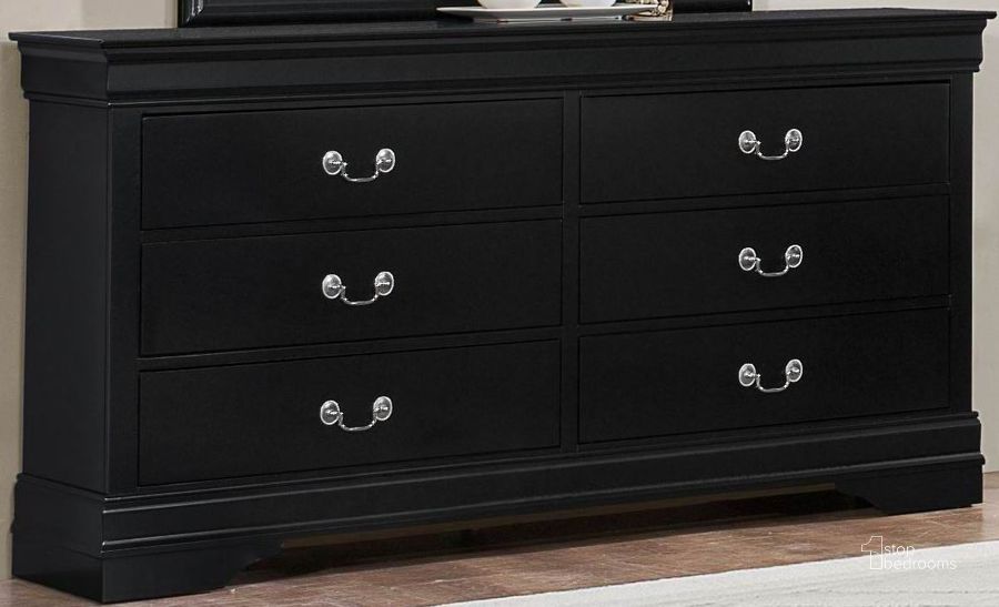 The appearance of Mayville Burnished Black Dresser designed by Homelegance in the modern / contemporary interior design. This black piece of furniture  was selected by 1StopBedrooms from Mayville Collection to add a touch of cosiness and style into your home. Sku: 2147BK-5. Material: Wood. Product Type: Dresser. Image1