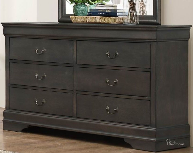 The appearance of Mayville Stained Grey Dresser designed by Homelegance in the traditional interior design. This gray piece of furniture  was selected by 1StopBedrooms from Mayville Collection to add a touch of cosiness and style into your home. Sku: 2147SG-5. Material: Wood. Product Type: Dresser. Image1