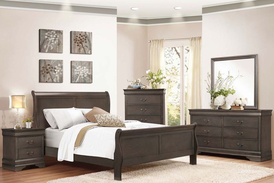 The appearance of Mayville Stained Grey Panel Bedroom Set designed by Homelegance in the traditional interior design. This gray piece of furniture  was selected by 1StopBedrooms from Mayville Collection to add a touch of cosiness and style into your home. Sku: 2147SG-1;2147SG-3;2147SG-4. Bed Type: Panel Bed. Material: Wood. Product Type: Panel Bed. Bed Size: Queen. Image1