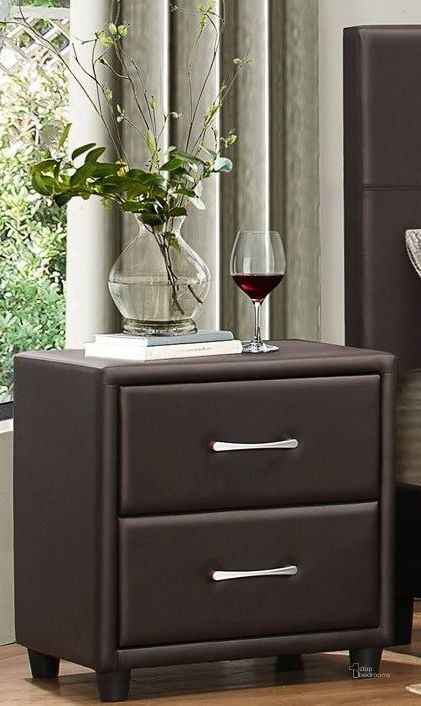 The appearance of Lorenzi Dark Brown Nightstand designed by Homelegance in the modern / contemporary interior design. This brown piece of furniture  was selected by 1StopBedrooms from Lorenzi Collection to add a touch of cosiness and style into your home. Sku: 2220DBR-4. Material: Wood. Product Type: Nightstand. Image1