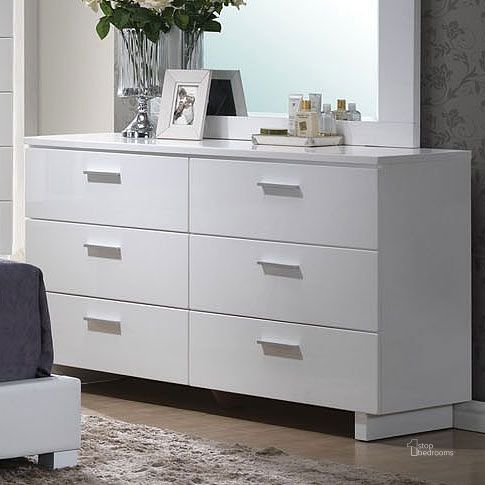 The appearance of Lorimar Dresser designed by ACME in the modern / contemporary interior design. This white piece of furniture  was selected by 1StopBedrooms from Lorimar Collection to add a touch of cosiness and style into your home. Sku: 22635. Material: Wood. Product Type: Dresser. Image1