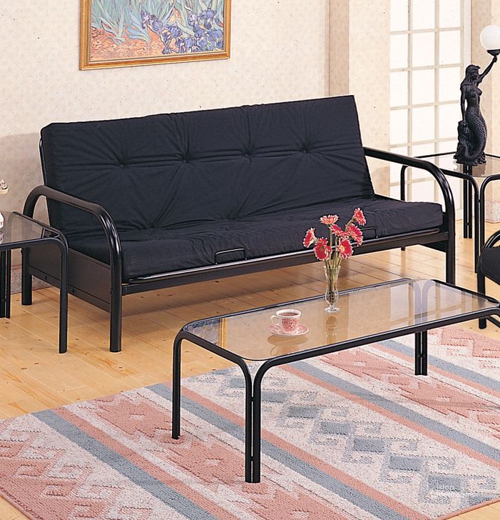 The appearance of Futon Sofa 2334 designed by Coaster in the modern / contemporary interior design. This black piece of furniture  was selected by 1StopBedrooms from Futon Collection to add a touch of cosiness and style into your home. Sku: 2334. Material: Fabric. Product Type: Futon.