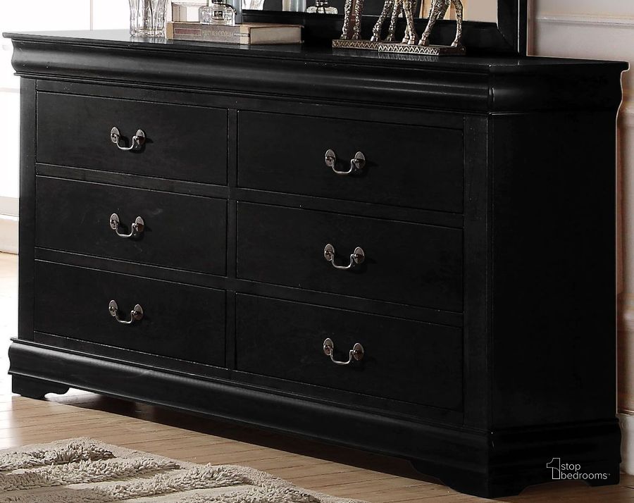 The appearance of Louis Philippe Black Dresser designed by ACME in the transitional interior design. This black piece of furniture  was selected by 1StopBedrooms from Louis Philippe Collection to add a touch of cosiness and style into your home. Sku: 23735. Material: Wood. Product Type: Dresser. Image1