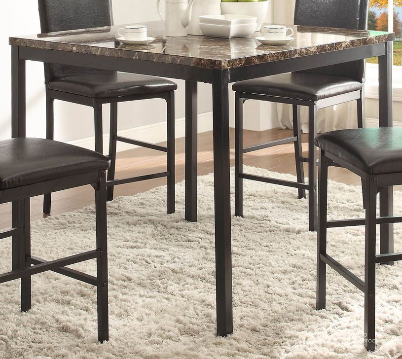 The appearance of Tempe Counter Height Table designed by Homelegance in the transitional interior design. This black piece of furniture  was selected by 1StopBedrooms from Tempe Collection to add a touch of cosiness and style into your home. Sku: 2601-36. Table Top Shape: Square. Material: Metal. Product Type: Counter Height Table. Image1