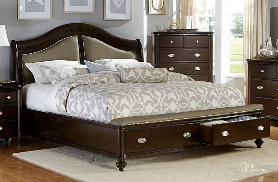 The appearance of Marston Dark Cherry King Platform Storage Bed designed by Homelegance in the modern / contemporary interior design. This brown piece of furniture  was selected by 1StopBedrooms from Marston Collection to add a touch of cosiness and style into your home. Sku: 2615KDC-1;2615KDC-2;2615DC-3. Bed Type: Storage Bed. Material: Wood. Product Type: Storage Bed. Bed Size: King. Image1