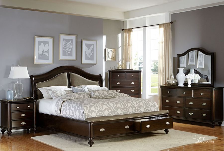 The appearance of Marston Dark Cherry Platform Storage Bedroom Set designed by Homelegance in the traditional interior design. This brown piece of furniture  was selected by 1StopBedrooms from Marston Collection to add a touch of cosiness and style into your home. Sku: 2615DC-1;2615DC-2;2615DC-3;2615DC-4. Bed Type: Storage Bed. Material: Wood. Product Type: Storage Bed. Bed Size: Queen. Image1