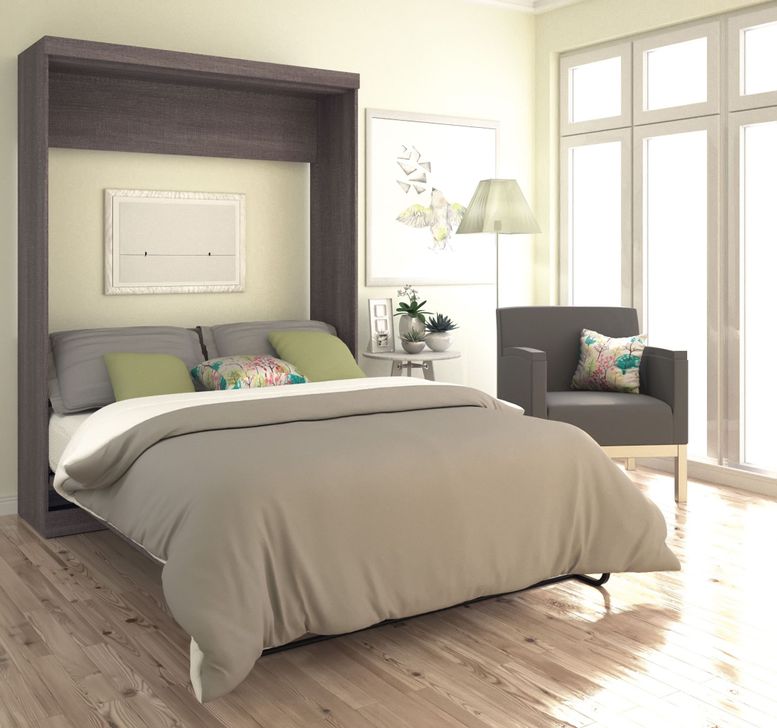 The appearance of Pur Bark Gray Queen Wall Bed designed by Bestar in the modern / contemporary interior design. This gray piece of furniture  was selected by 1StopBedrooms from Pur Collection to add a touch of cosiness and style into your home. Sku: 26184-47. Material: Wood. Bed Size: Queen. Bed Type: Murphy Bed. Product Type: Murphy Bed. Image1