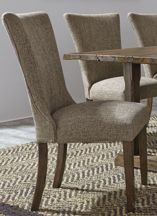 The appearance of Havenbrook Rustic Russet Upholstered Side Chair Set of 2 designed by Liberty in the transitional interior design. This beige piece of furniture  was selected by 1StopBedrooms from Havenbrook Collection to add a touch of cosiness and style into your home. Sku: 262-C6501S. Material: Fabric. Product Type: Side Chair. Image1