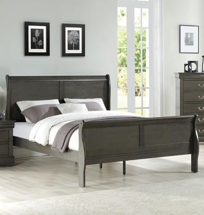 The appearance of Acme Furniture 26787EK Louis Philippe Series King Size Sleigh Bed designed by ACME in the transitional interior design. This dark grey piece of furniture  was selected by 1StopBedrooms from Louis Philippe Collection to add a touch of cosiness and style into your home. Sku: 26787EK-HF;26788EK-R. Bed Type: Sleigh Bed. Material: Wood. Product Type: Sleigh Bed. Bed Size: King.