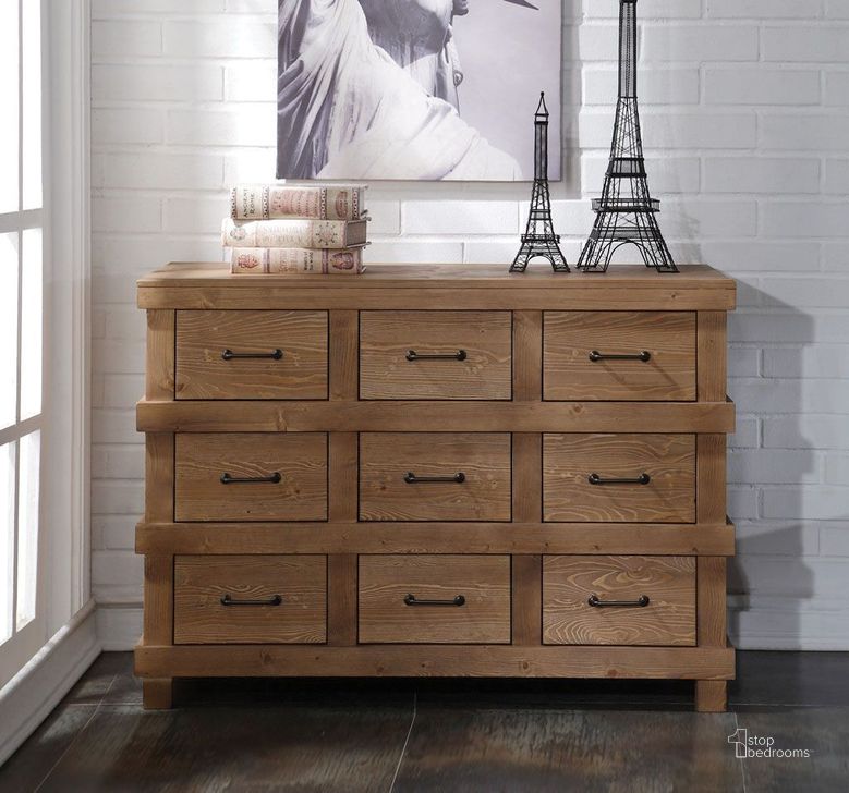 The appearance of Adams Antique Oak Dresser designed by ACME in the industrial interior design. This brown piece of furniture  was selected by 1StopBedrooms from Adams Collection to add a touch of cosiness and style into your home. Sku: 30614. Material: Wood. Product Type: Dresser. Image1