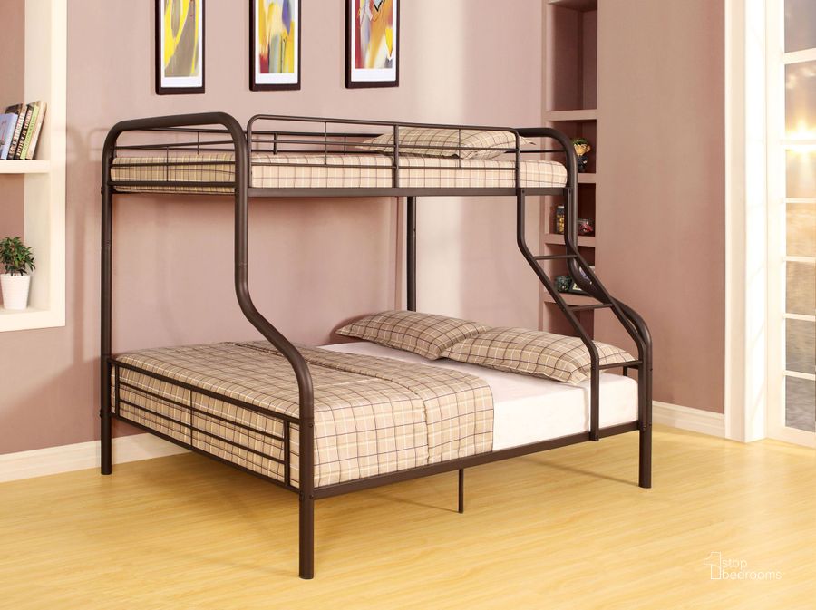 The appearance of Cairo Sandy Black Twin Over Full Bunk Bed designed by ACME in the modern / contemporary interior design. This black piece of furniture  was selected by 1StopBedrooms from Cairo Collection to add a touch of cosiness and style into your home. Sku: 37610-SL;37611-R. Bed Type: Bunk Bed. Material: Metal. Product Type: Bunk Bed. Bed Size: Twin Over Full. Image1