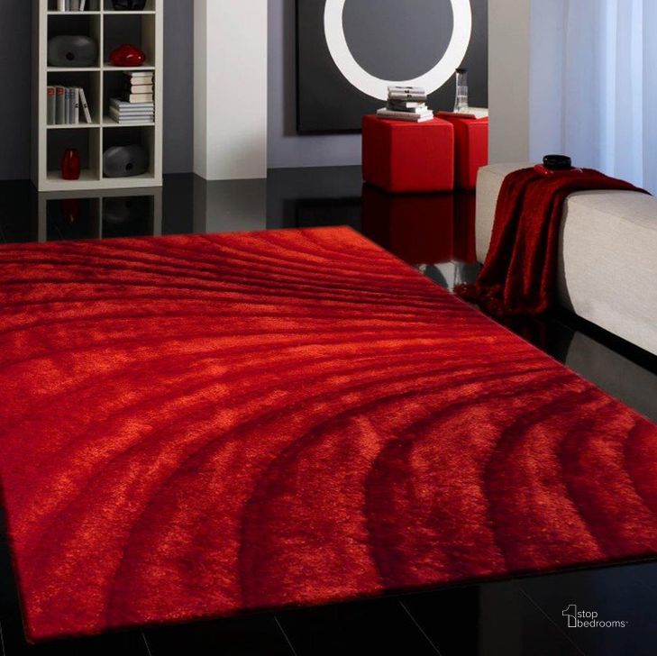 The appearance of 3D Shaggy Hand Tufted Red Swirl Area Rug (8-Ft X 11-Ft) designed by Amazing Rugs in the modern / contemporary interior design. This red piece of furniture  was selected by 1StopBedrooms from 3D Shaggy Collection to add a touch of cosiness and style into your home. Sku: 3D305R-811. Material: Polyester. Product Type: Area Rugs. Image1