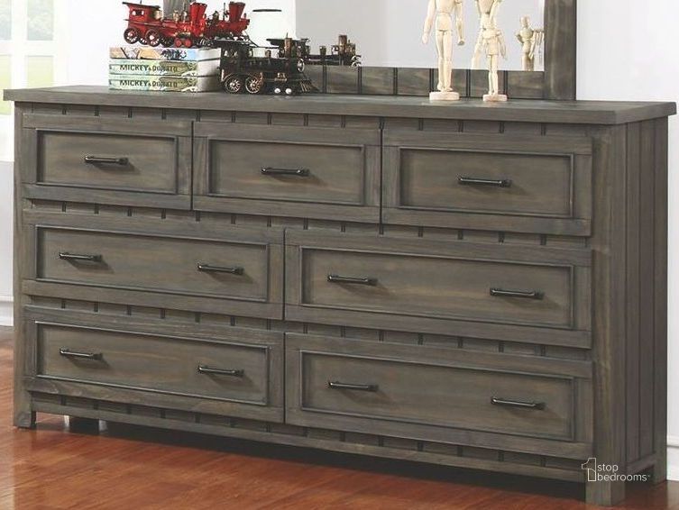 The appearance of Napoleon Youth Gunsmoke Dresser designed by Coaster in the transitional interior design. This gray piece of furniture  was selected by 1StopBedrooms from Napoleon Collection to add a touch of cosiness and style into your home. Sku: 400933. Material: Wood. Product Type: Dresser. Image1
