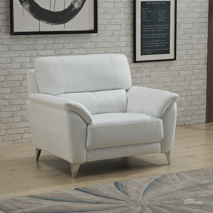 The appearance of Extravaganza 406 Armchair designed by ESF in the modern / contemporary interior design. This white piece of furniture  was selected by 1StopBedrooms from Extravaganza Collection to add a touch of cosiness and style into your home. Sku: 4063. Product Type: Living Room Chair. Material: Leather Match.