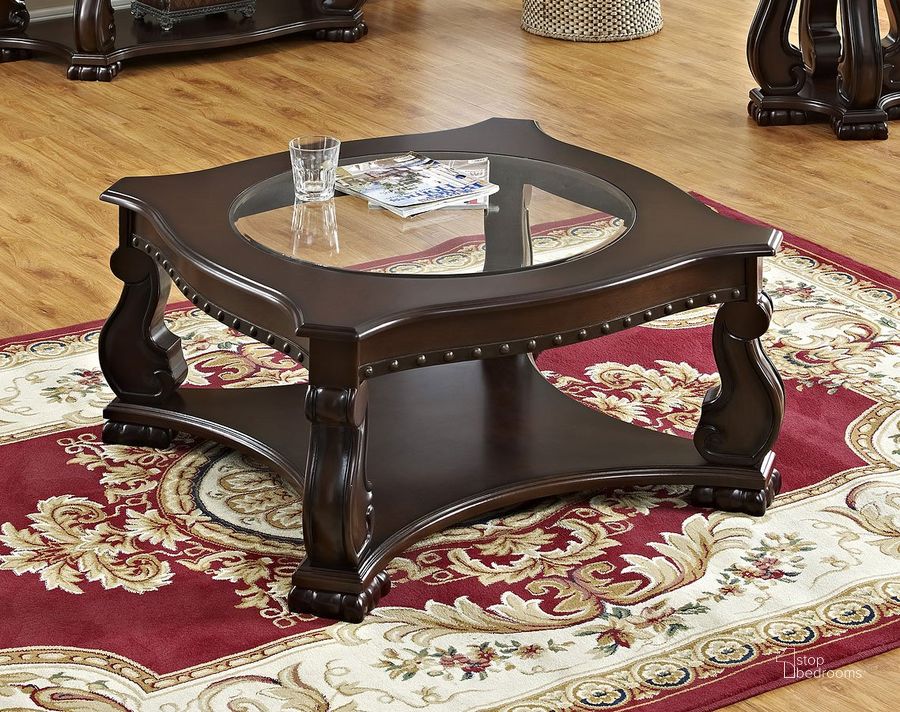 The appearance of Madison Coffee Table designed by Crown Mark in the traditional interior design. This dark brown piece of furniture  was selected by 1StopBedrooms from Madison Collection to add a touch of cosiness and style into your home. Sku: 4320-04. Material: Wood. Product Type: Coffee Table.
