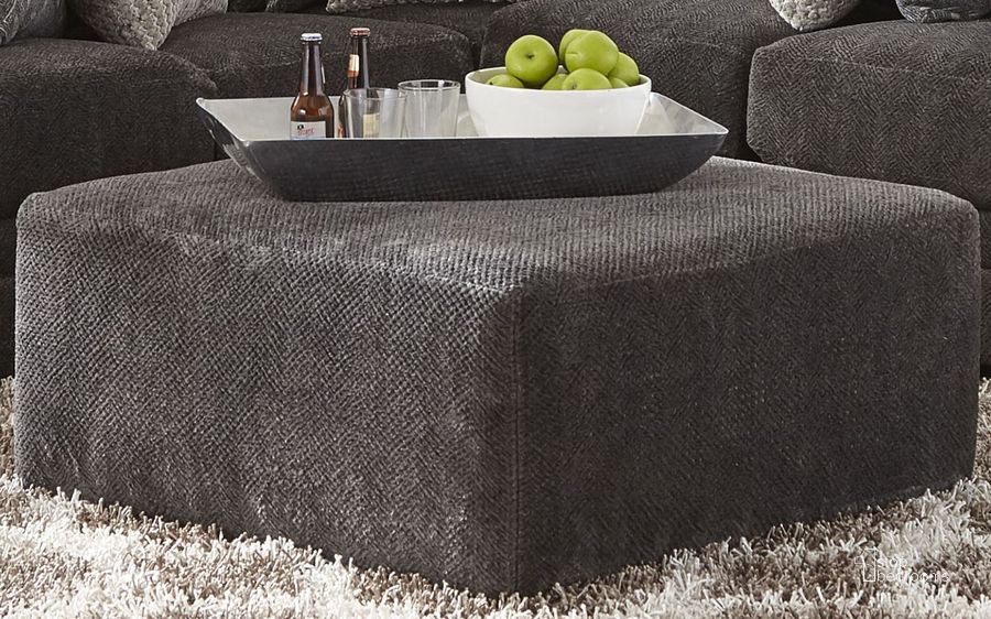The appearance of Mammoth Smoke Cocktail Ottoman designed by Jackson in the modern / contemporary interior design. This gray piece of furniture  was selected by 1StopBedrooms from Mammoth Collection to add a touch of cosiness and style into your home. Sku: 437628180658. Material: Fabric. Product Type: Ottoman. Image1