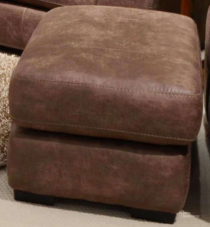 The appearance of Grant Silt Ottoman designed by Jackson in the modern / contemporary interior design. This beige piece of furniture  was selected by 1StopBedrooms from Grant Collection to add a touch of cosiness and style into your home. Sku: 445310122749302749. Product Type: Ottoman. Material: Bonded Leather. Image1