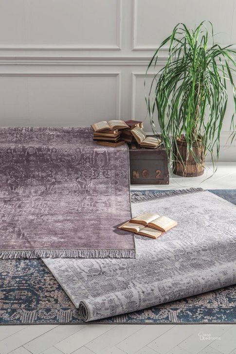 The appearance of 5 x 8 Mabel Carpet In Grey designed by Enza Home in the  interior design. This grey piece of furniture  was selected by 1StopBedrooms from Mabel Collection to add a touch of cosiness and style into your home. Sku: 08.009.0142.1039.0176.0000.. Product Type: Area Rugs. Image1
