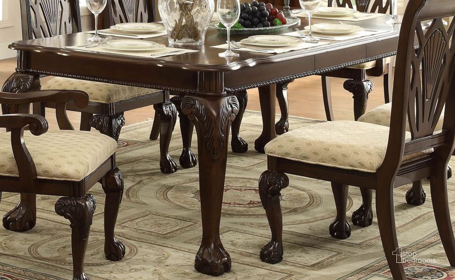 The appearance of Norwich Warm Cherry Leg Dining Table designed by Homelegance in the traditional interior design. This brown piece of furniture  was selected by 1StopBedrooms from Norwich Collection to add a touch of cosiness and style into your home. Sku: 5055-82. Material: Wood. Product Type: Leg Table. Table Top Shape: Rectangular. Image1