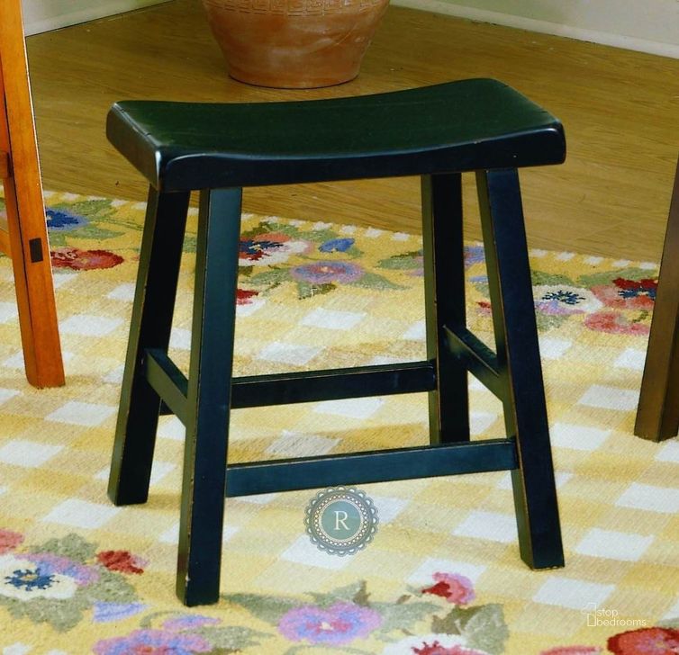 The appearance of Saddleback 24" Black Sand Stool Set of 2 designed by Homelegance in the traditional interior design. This black piece of furniture  was selected by 1StopBedrooms from Saddleback Collection to add a touch of cosiness and style into your home. Sku: 5302BK-24. Material: Wood. Product Type: Barstool. Image1
