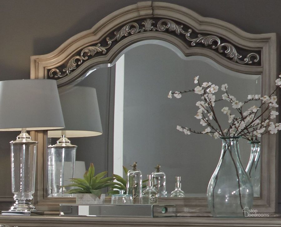 The appearance of Messina Estates Chrome Mirror designed by Liberty in the traditional interior design. This chrome piece of furniture  was selected by 1StopBedrooms from Messina Collection to add a touch of cosiness and style into your home. Sku: 537-BR51. Material: Wood. Product Type: Dresser Mirror. Image1